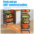 thumbnail image 3 of Carritos de cocina de 4 niveles con ruedas de metal ajustables de gran capacidad para frutas, 3 of 8