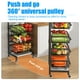 thumbnail image 3 of Carritos de cocina de 4 niveles con ruedas de metal ajustables de gran capacidad para frutas, 3 of 8