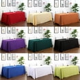 thumbnail image 2 of Cubierta de mesa de banquete de boda, paño colorido, cuadrado, rectangular, poliéster, lino, decoración de Hotel, fiesta de cumpleaños, duradero qym unisex, 2 of 2