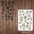 thumbnail image 2 of Flowers Stencils 11.7x8.3 inch Plastic Daisy Morning Glory Drawing Painting Stencils Rose Sunflower Cherry Blossoms Pattern Reusable Stencils for Painting on Wood Floor Wall and Tile, 2 of 9