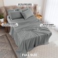 thumbnail image 3 of Juego de sábanas LDC LUX DECOR COLLECTION, tamaño completo, gris oscuro, 3 of 7