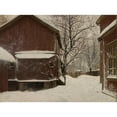 thumbnail image 2 of Amaldus Nielsen 18x14 Black Ornate Wood Framed Double Matted Museum Art Print Titled - Snefokk in Majorstuveien 8, 2 of 5