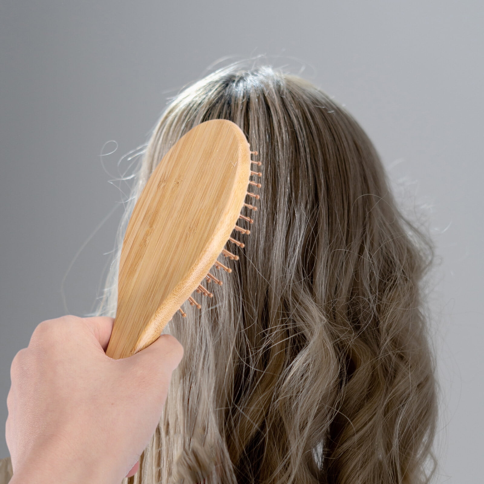 NUOLUX Brush Hair Combpaddle Wooden Detanglingwood Hairbrush Head Curly Detangler Bristles Hairdressing Bristlebrushes Frizz