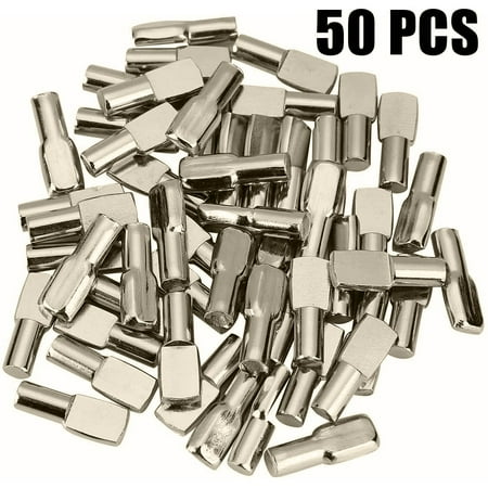 

50 x Shelf Support Pegs Nickel Plated Pins for Cabinet Furniture Closet Bracket