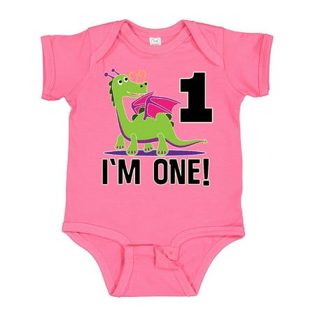 

Inktastic First Birthday Girl Dragon Girls Baby Bodysuit