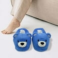 thumbnail image 6 of Sharprepublic Indoor Slippers Cartoon Bear Novelty Home Shoes Warm Slippers for Dorm Household Blue, 6 of 8