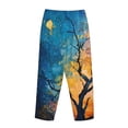 thumbnail image 3 of Lsque Abstract Night Sky Tree Print Women's Pajama Pants, Lounge Pant - Comfortable Home Wear,Elastic Waistband, Stylish Design-X-Large, 3 of 9