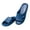 Blue, variant on Women's Non Slip Shower Slides Side Hollow Out Lightweight Summer Round Toe House Outdoor Soft Pillow Slippers Black