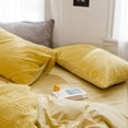 thumbnail image 4 of Luxury 100% Cotton Chenille 4 Pcs Bedding Set - Yellow, 4 of 8