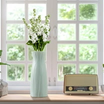 XYAIYT Modern Plastic Flower Vase For Home Decor Fall Decorations Holiday Decorations Elegant Decorative Vase For Living Room Weddings Office Centerpiece Green