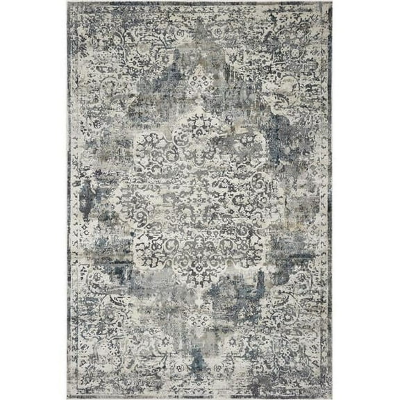 HomeRoots  5 ft. 3 in. x 7 ft. 7 in. Polyester Ivory Area Rug
