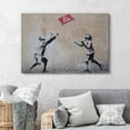 thumbnail image 4 of HFDF Canvas Prt Wall Art Banksy No Ball Games Graffiti & Street Art Pop Culture Illustrations Pop Art Bohemian Multicolor Dark for Livg Room, Bedroom, Office - 20x16inch Framed, 4 of 6