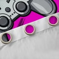 thumbnail image 4 of Feelyou Cartoon Gamepad Player Curtains Pack of 2 (42x84 Each) for Kid, Fuchsia Cycle Abstract Curtains Blackout, Play Game Theme Bedroom Curtains, Window Curtains Decor, 4 of 6