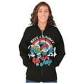 thumbnail image 4 of Retro Smurfs Cartoon 4th of July Unisex Plus Size Zip Hoodie Brisco Brands 5X, 4 of 5