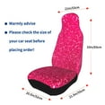 thumbnail image 6 of Haiem Rose Red Glitter Printed Car Seat Covers Set of 2, Universal Fit Car Seat Covers,Protective Seat Covers,Comfortable Car Seat Covers, Easy Installation Seat Covers, 6 of 9