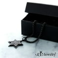 thumbnail image 3 of 555Jewelry Stainless Steel Star of David Necklace for Men & Women, Box Chain Patterned Star Of David Necklace for Women, Small Jewish Star Necklace, Mens Jewish Star Necklace, 16 Inch, Black, 3 of 9