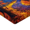 thumbnail image 2 of Ambesonne Autumn Fitted Sheet, Forest in Fall Season, Twin Size, Orange Navy, 2 of 3