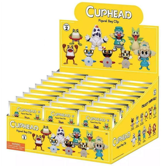 3D Figural Foam Bag Clip Cuphead Series 2 Mystery Box (24 Packs)