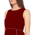 thumbnail image 4 of eloria Women's Georgette Boat neck Sleevless Partywear A line Maxi Dress, Color : Red | Size : XS, 4 of 6