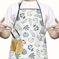 thumbnail image 2 of Fall Pumpkins Leaves Pattern Apron-Garden Aprons for Women with Pockets-Cotton Linen Waterproof Kitchen Cooking Gardening Aprons Adjustable for Kitchen,Cooking,BBQ and Salon 33"x27", 2 of 7