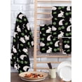 thumbnail image 2 of Cute Rabbits Kitchen Dish Towels for Drying Dishes Set of 3, Country Leaves Plants Cartoon Bunny Black Waffle Weave Microfiber Hand Tea Bathroom Towels Quick Dry & Absorbent Towel 15.7x23.6, 2 of 7