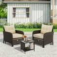 thumbnail image 7 of AVAWING 5 Piece Patio Furniture Set, Outdoor Rattan Conversation Sofa Set, Wicker Couch Set, Khaki, 7 of 7