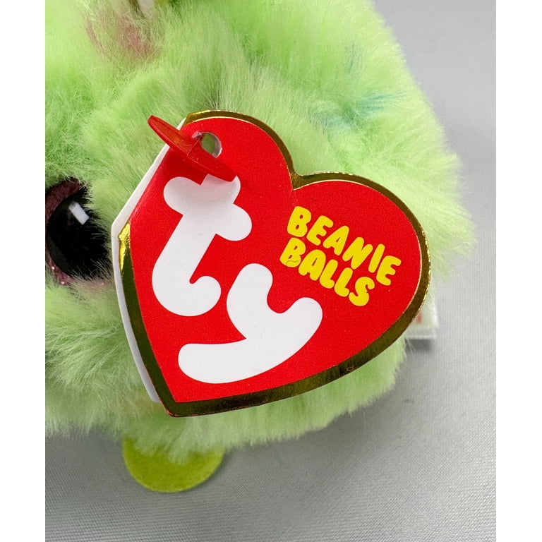 Ty Beanie Balls (Puffies) - Kiwi the Green Bunny - Stuffed Animal