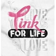 thumbnail image 2 of Breast Cancer Pink for Life Ribbon Women's Graphic T Shirt Tees Brisco Brands L, 2 of 5