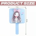 thumbnail image 6 of RAGUPEL Hand Mirrors with Handle,Hand Mirror with Square Glass 6.3"*3.5"*0.4" Handheld Mirror,Cartoon Girl Print Handheld Mirror with Handle,Style2, 6 of 7