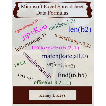 Microsoft Excel Spreadsheet Data Formulas - eBook