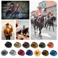 thumbnail image 3 of Minnieouse Gorras de vaquero Buena transpirabilidad Estilo occidental Sombrero Retro Caballero Juego de rol Suministros para disfraces Accesorios Sombreros camello, 3 of 6