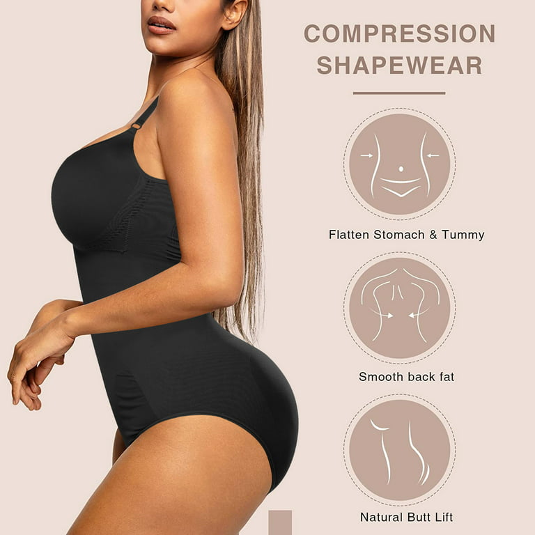 COMFREE Bodysuit for Women Tummy Control Shapewear Seamless Sculpting Thong Body  Shaper Tank Top 