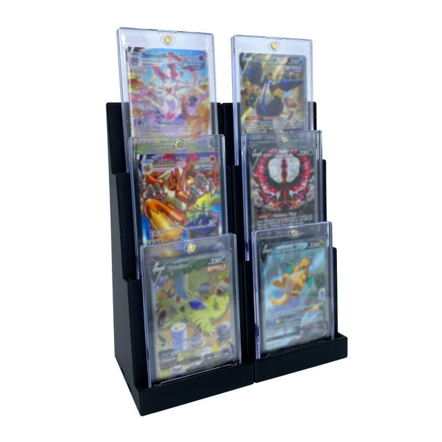 Expositor magnético para tarjetas coleccionables EnderToys, paquete de 2 unidades, color negro