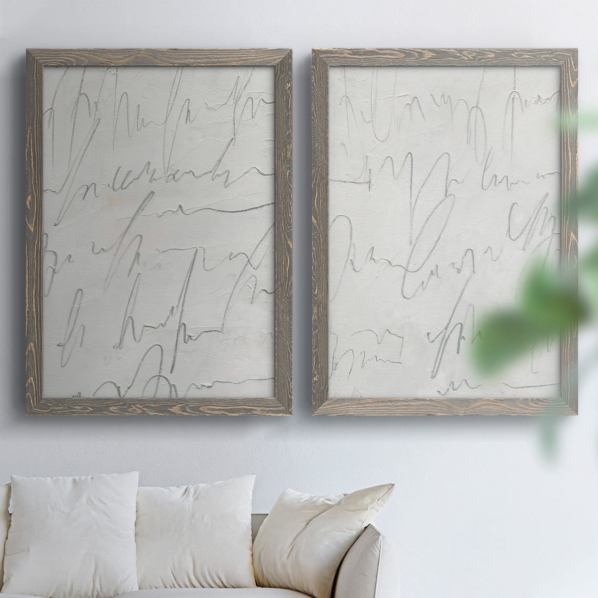 Scrabble I - Premium Framed Canvas 2 Piece Set - Ready to Hang