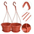 thumbnail image 5 of PartyKindom 10Sets Red Plastic Hanging Flower Pots Garden Accessories with Wear Resistant Material, 5 of 7