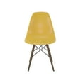 thumbnail image 2 of Trige Yellow Mid Century Side Chair Walnut Base (Set of 2), 2 of 5