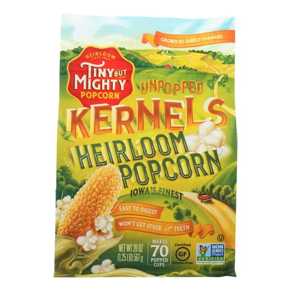 Tiny But Mighty Popcorn Unpopped Kernels, 20 oz (Case of 8 )