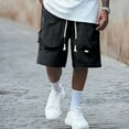 thumbnail image 2 of Men's Casual Shorts Cu Shorts Mens Tan Mens Fitness Cargo for Men Cabin Creek Men Athletic S Basketball Stretch Workout Men's Black 3XL, 2 of 5