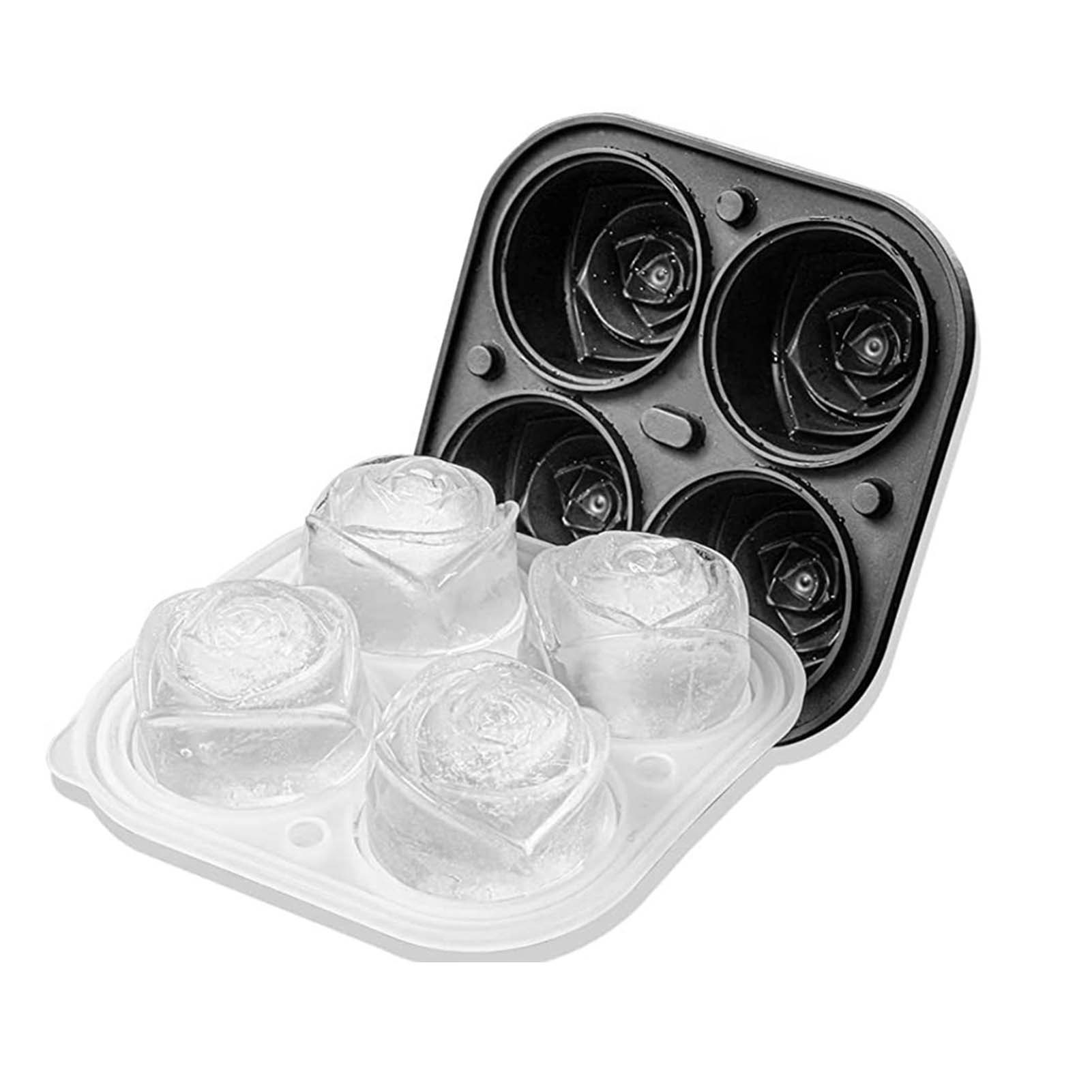 Viugreum Rose Shape Ice Cube Trays Silicone Ice Tray for Freezer 2.5