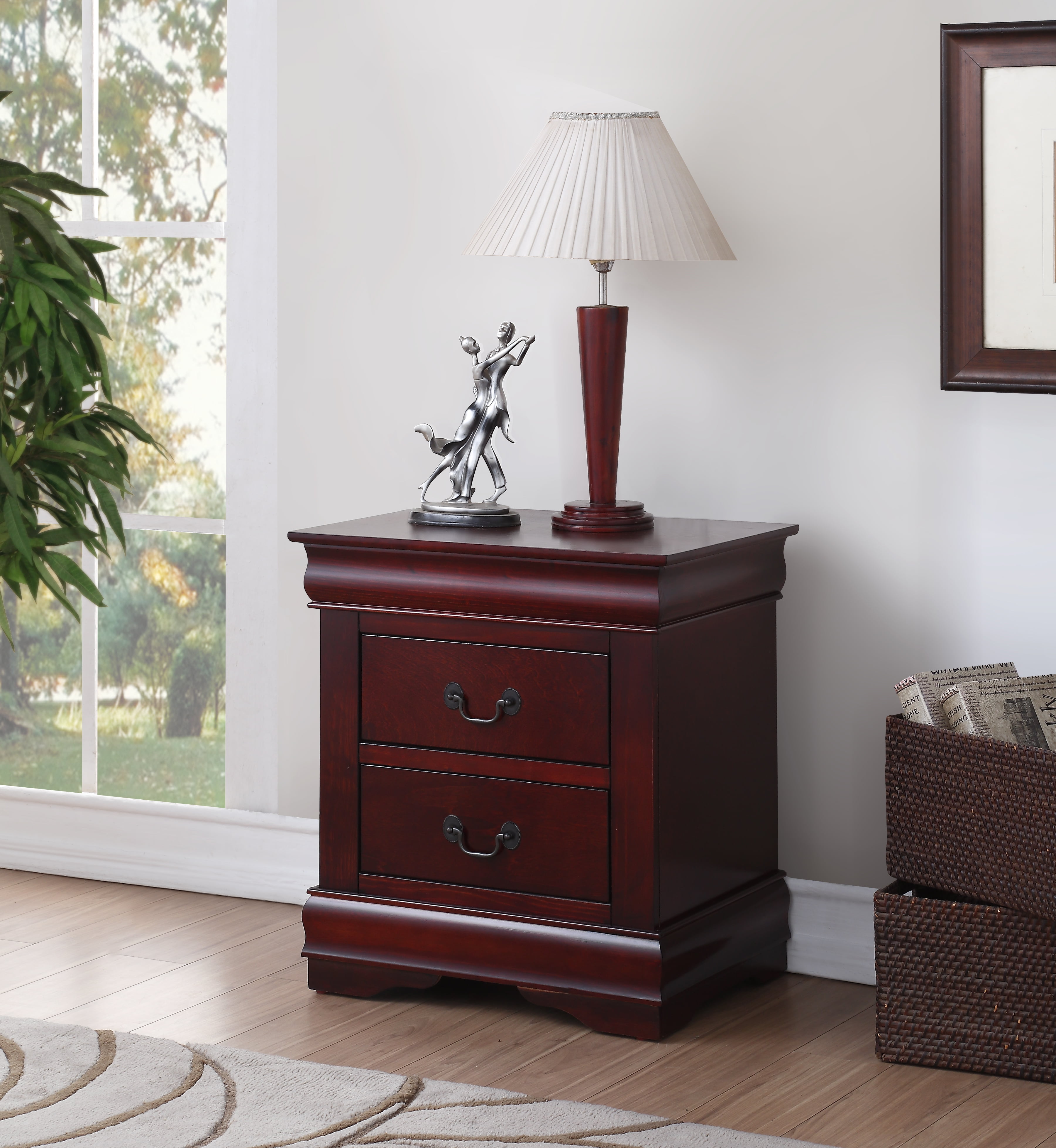 Acme Louis Philippe 2 Drawer Nightstand Multiple Finishes Acme Louis Philippe 2 Drawer Nightstand Multiple Finishes
