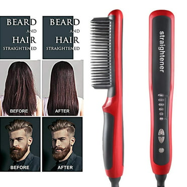 Hair Straightener Brush, Hair Straightening Iron Built with Comb, 25s ...
