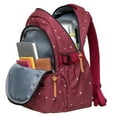 thumbnail image 5 of KAUKKO backpack for school & leisure with 15 inch laptop compartment, 30 * 15 * 45 cm, 20.2L（24 Red）, 5 of 5