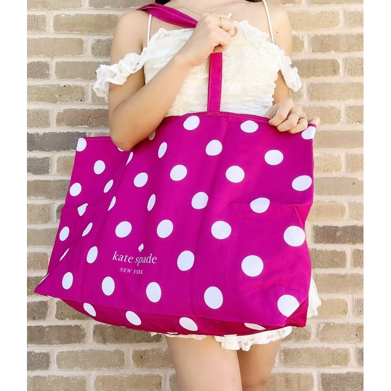 Polka dot tote bag deals