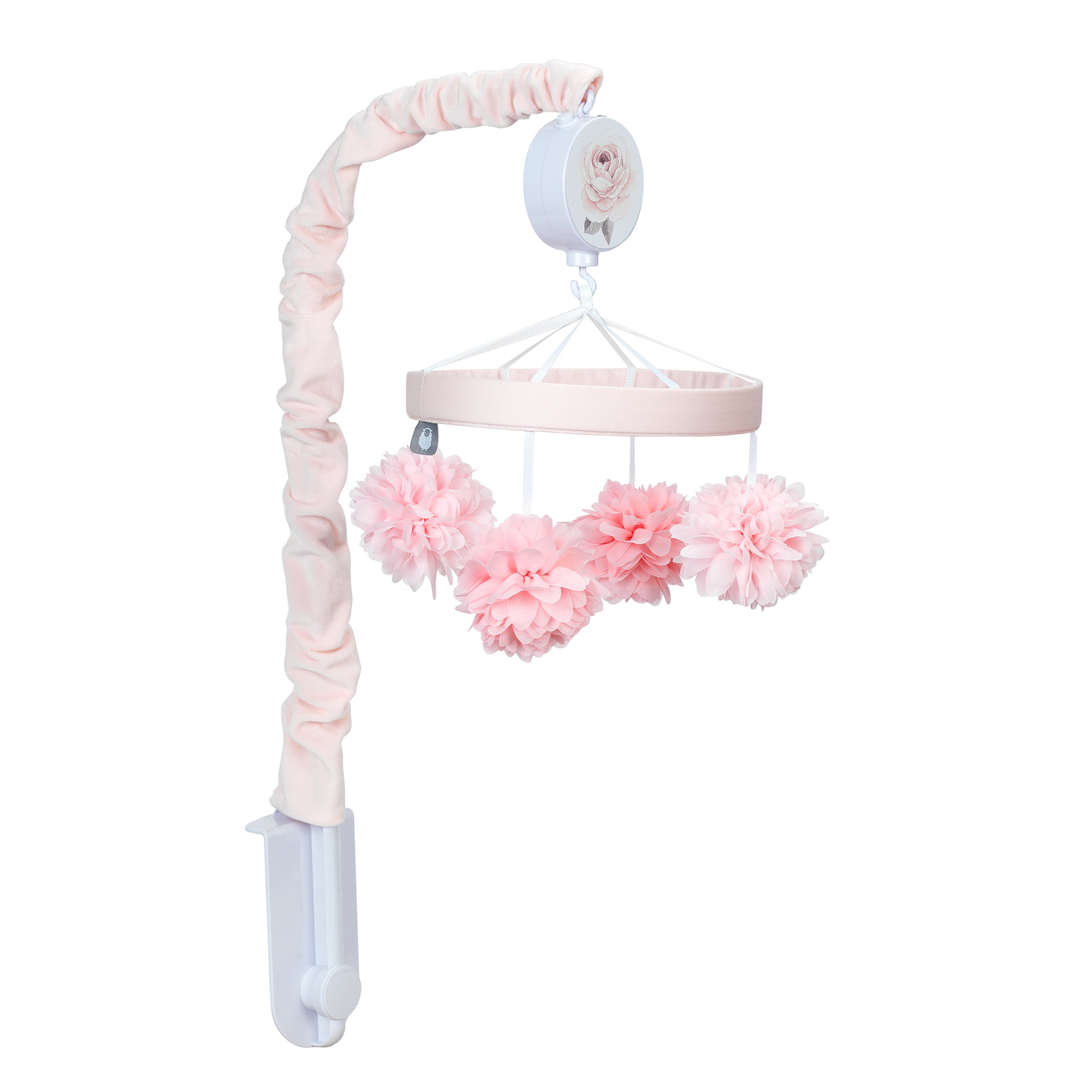 Musical Mobile, Barn - pink light solid with design, Nursery