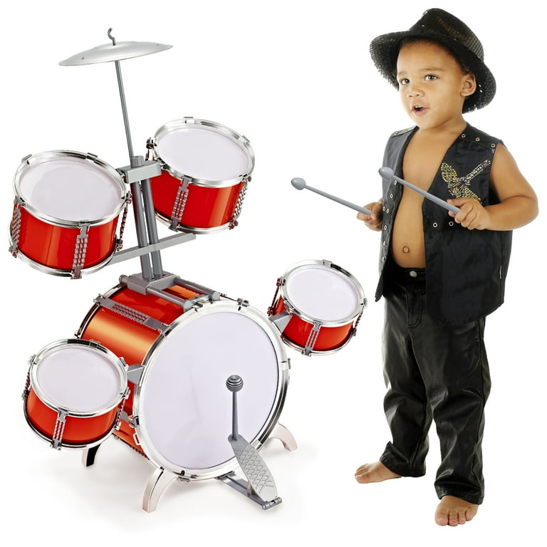 Aew Action Figures Shayson Kids Drum Set, Jazz Musical Instrument