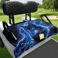 thumbnail image 4 of XYZCANDO Blue Lightning Wolf Golf Cart Seat Cover - 4 Storage Pockets Non-Slip Washable Universal Accessory for Golf Lovers, 4 of 9