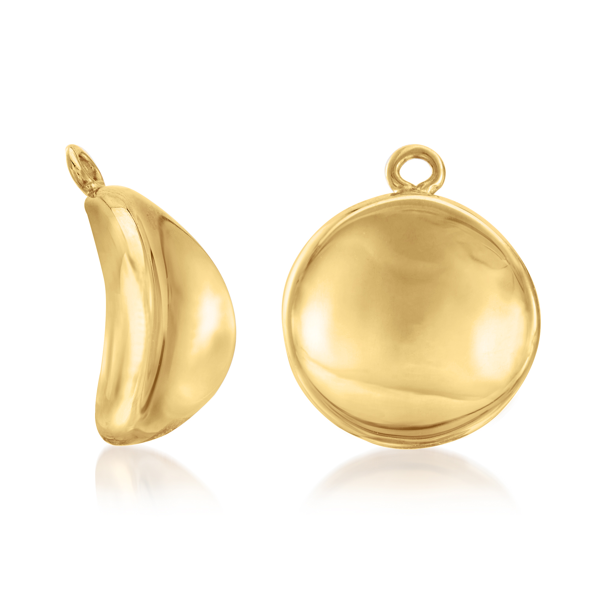 Ross-Simons 14kt Yellow Gold Concave Petite Disc Drop Earring Jackets, Women's, Adult - image 3 of 5
