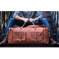 thumbnail image 3 of Leather Duffel Bag 30 inch Large Travel Bag Gym Sports Overnight Weekender Bag by Komal s Passion Leather, 3 of 8