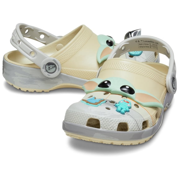Crocs Clásicos para Niños Star Wars Grogu Zuecos Hueso Talla 6 M