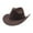 Coffee, variant on EHJRE Cowboy Hat Fashion Spring Autumn Comfortable for Adults with PU Leather Belt Khaki